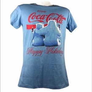 🛍New Coca Cola Graphic T-Shirt S 34/36 Polar Bear